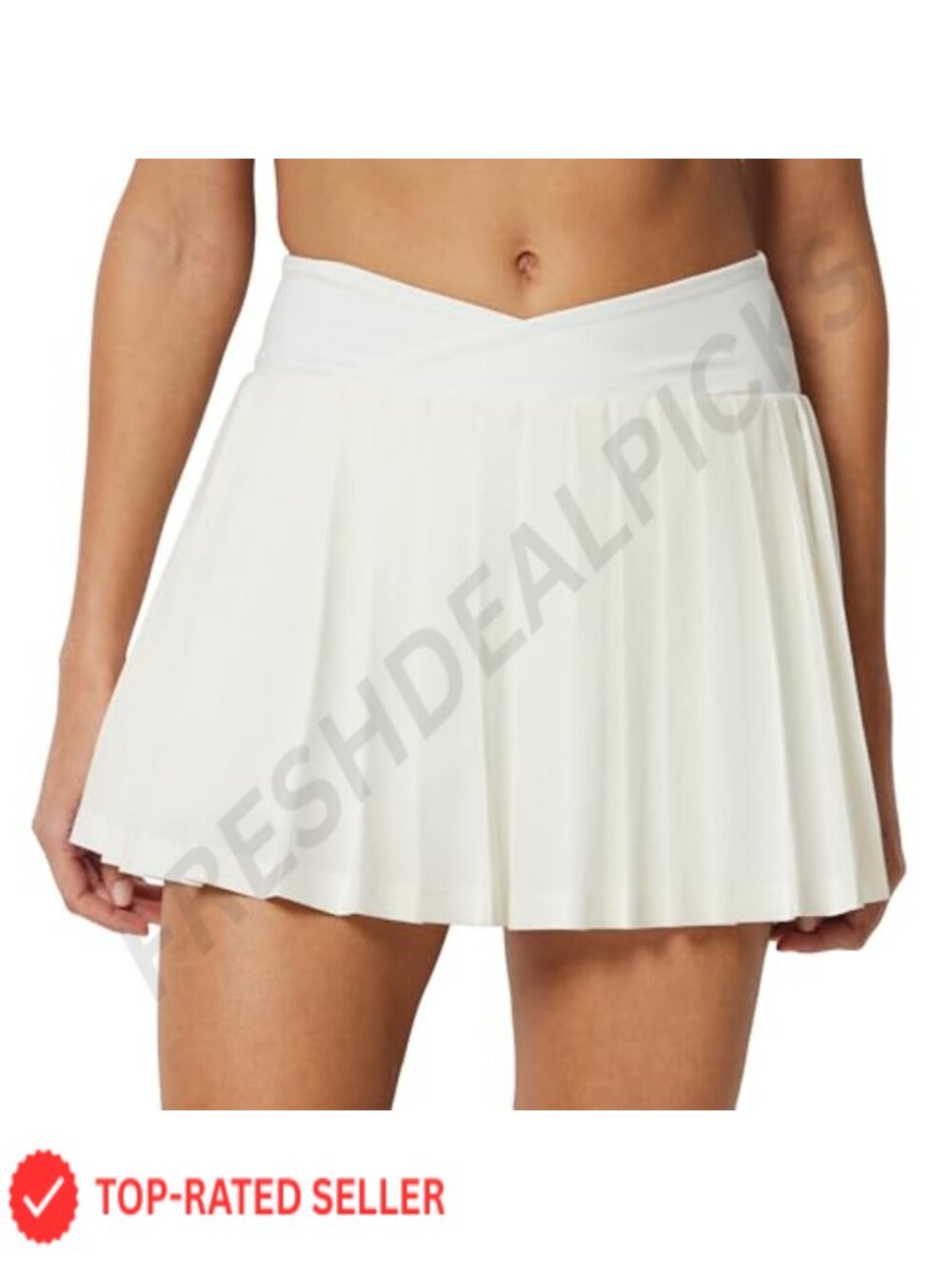 Woven Pleated Tennis Skort Built-in Shorts Pockets Athletic Golf